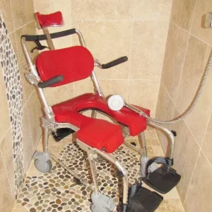 Silla con inodoro y ducha Go-Anywhere - Ajustable (CS-) Negro GO! Mobility Solutions