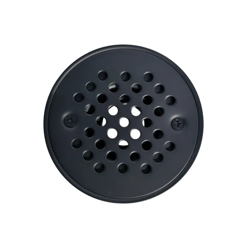 Desagüe para piso redondo 4" sencillo en acero inoxidable negro Griven