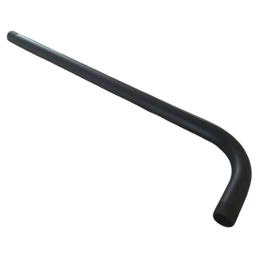 Regadera de ducha cuadrada 8″ ultradelgada en acero inoxidable negro con tubo de 50 cm Griven