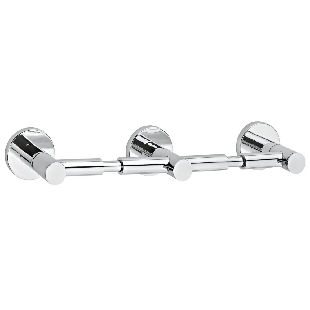 219 PORTAPAPEL DOBLE LINEA CLASICA II C/TUBOS ANTIRROBO CROMO HELVEX