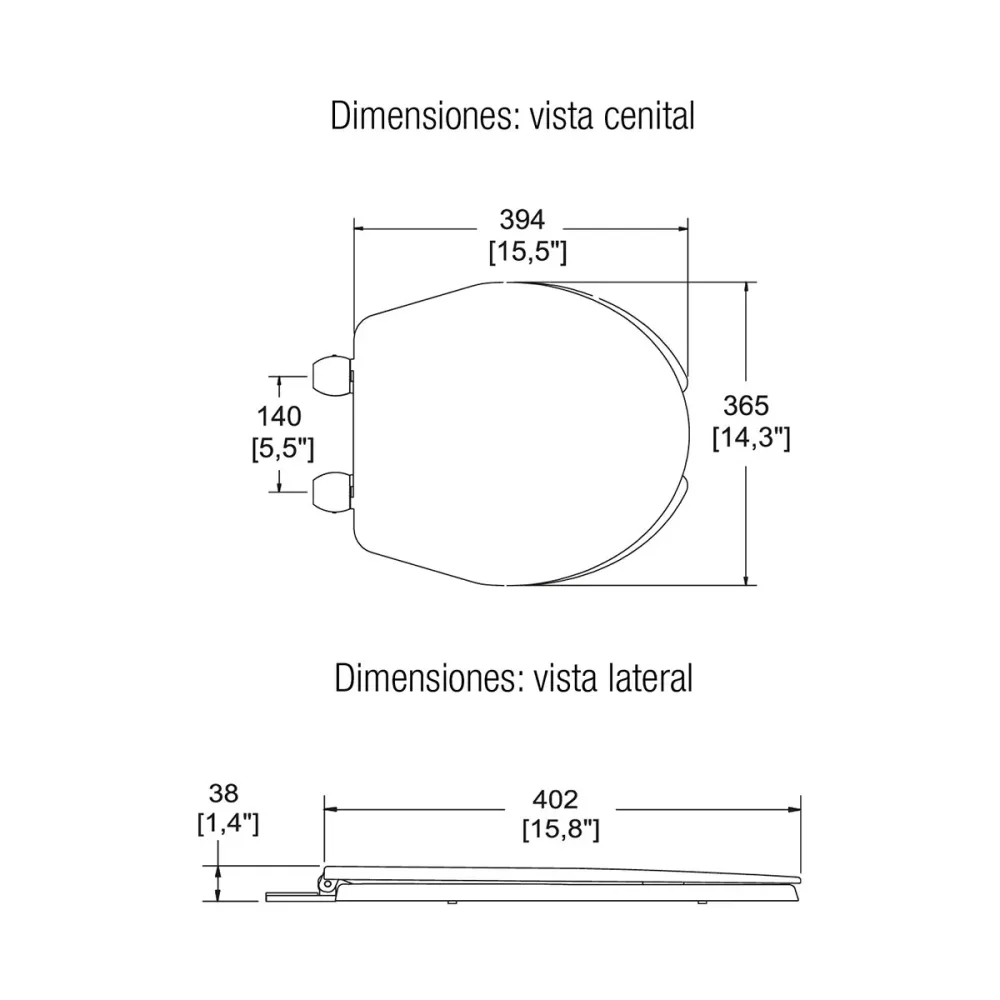 ASIENTO Y PARA PARA WC-ATR-1-M HELVEX