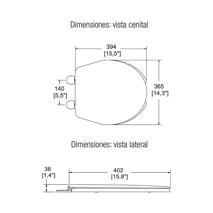 ASIENTO Y TAPA PARA WC BLANCO-ATR-1 HELVEX