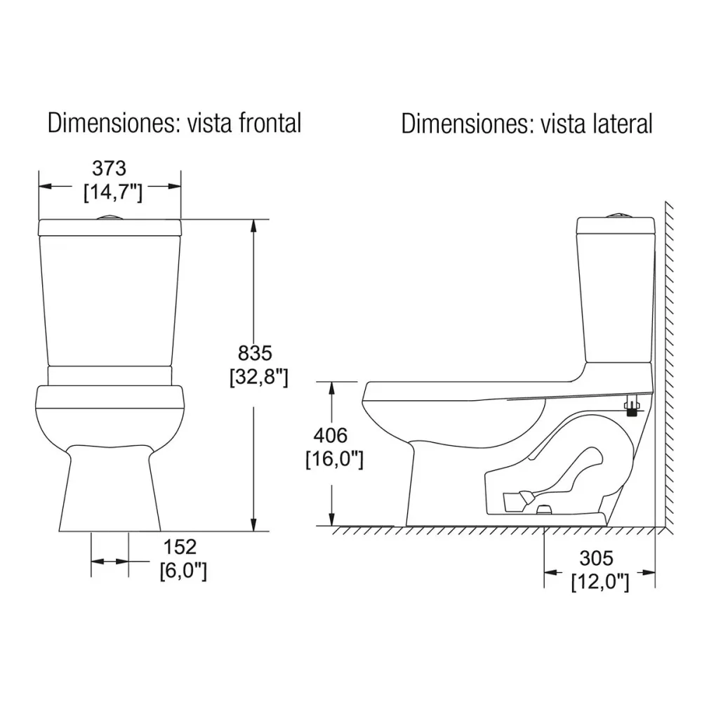 WC BOLMEN 16 MARFIL 4.8LPD HELVEX
