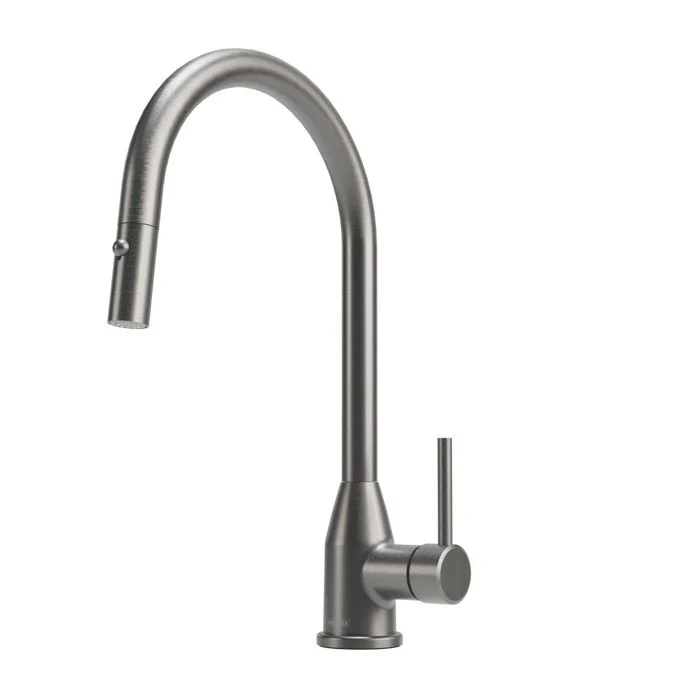 MONOMANDO FREGADERO RETRACTIL 2 CHORROS KAMPA TITANIO E-314-TN HELVEX