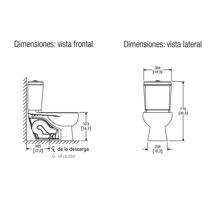 WC OP OLIMPIA MARFIL 3.8 LPD HELVEX