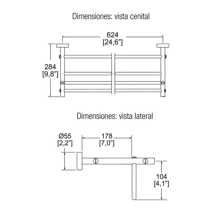PORTATOALLAS MULTIPLE CON TOALLERO-9124 HELVEX