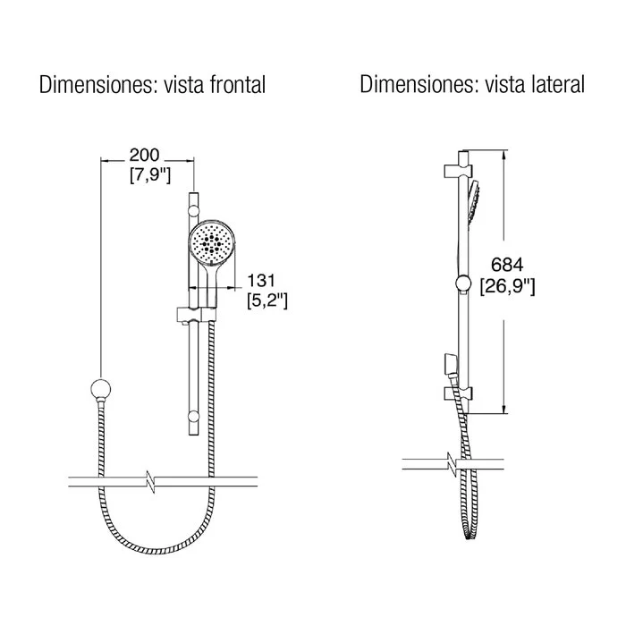 REGADERA MANUAL RM-27 HELVEX