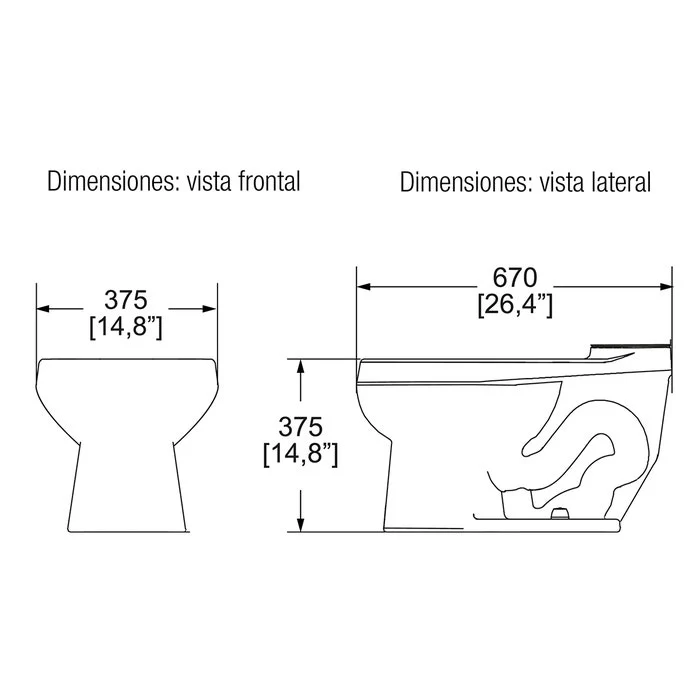 TAZA OLIMPIA M-MARFIL AHORRADOR HELVEX