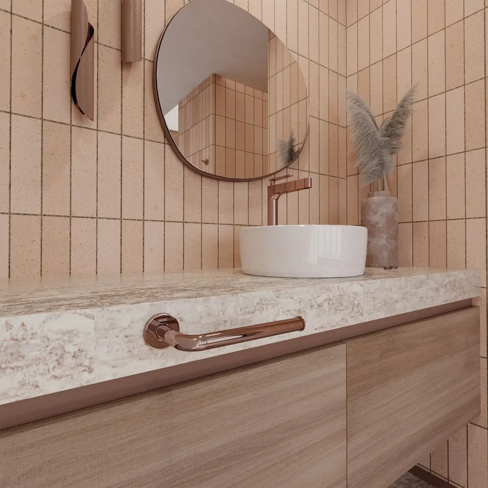 TOALLERO SENCILLO TUBULAR ACABADO AURA TUB-09-AU HELVEX
