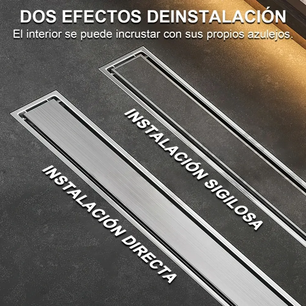 Rejilla Piso Invisible Acero SatinMate 60X10 HICASA