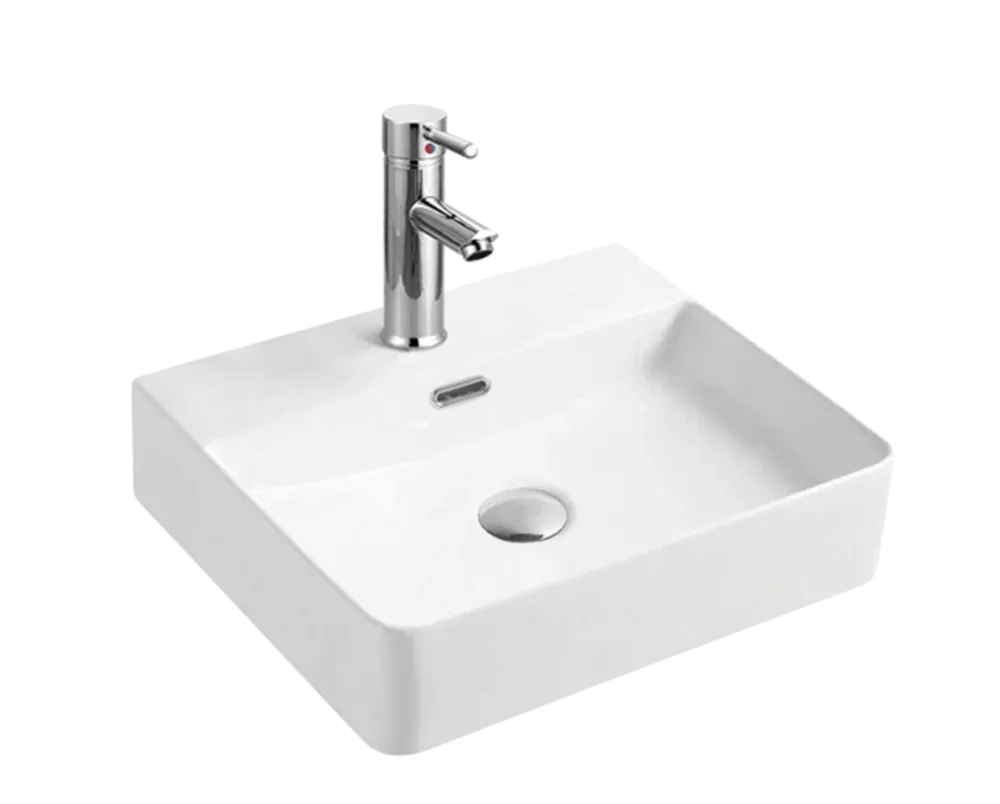 LAVABO CERAMICO DE SOBREPONER ALAMO BLANCO BRILLANTE NATIA Home Design México