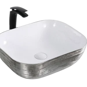 LAVABO CERAMICO DE SOBREPONER MOD. ABEDUL PLATA NATIA Home Design México