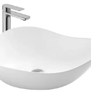 LAVABO CERAMICO DE SOBREPONER MOD. ALMENDRO BLANCO NATIA Home Design México