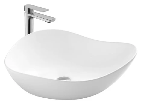 LAVABO CERAMICO DE SOBREPONER MOD. ALMENDRO BLANCO NATIA Home Design México
