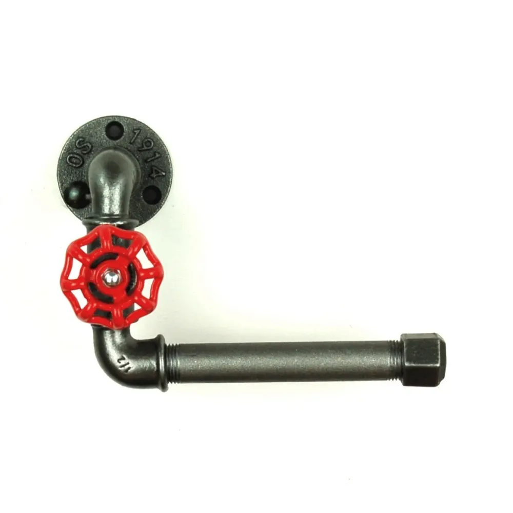 Dispensador de papel higiénico con válvula - Modelo 3 - rueda pequeñ de hierro fundido Home Invasion