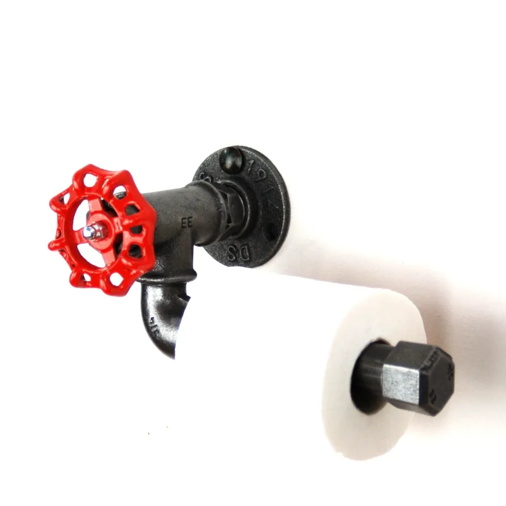 Portarrollos de papel higiénico con ruedas - Modelo 2 - rueda grande de hierro fundido Home Invasion