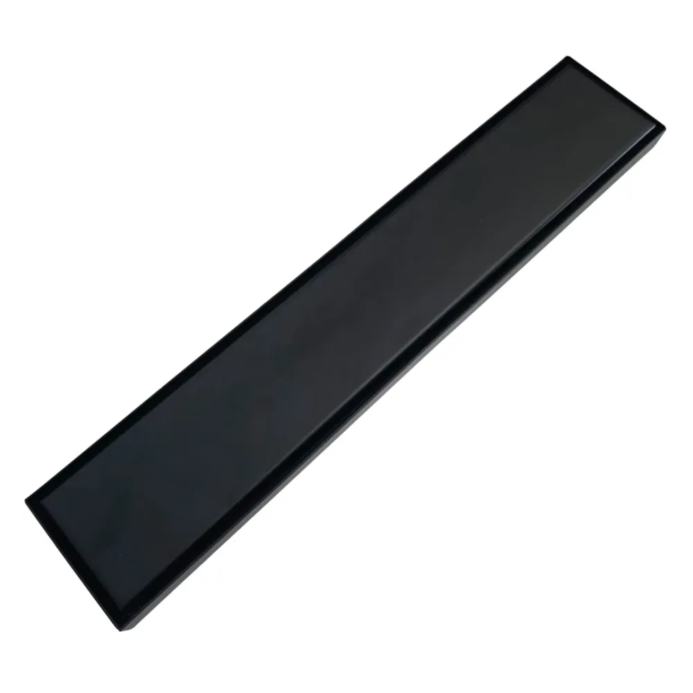 Desagüe para piso lineal 40 x 8 cm con doble función para inserción de baldosa en acero inoxidable negro Hydrium