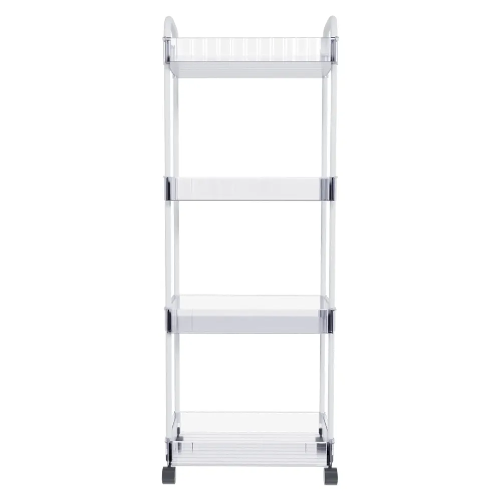 Organizador de Baño Transparente de 4 Niveles con Ruedas IdeenstoresMX