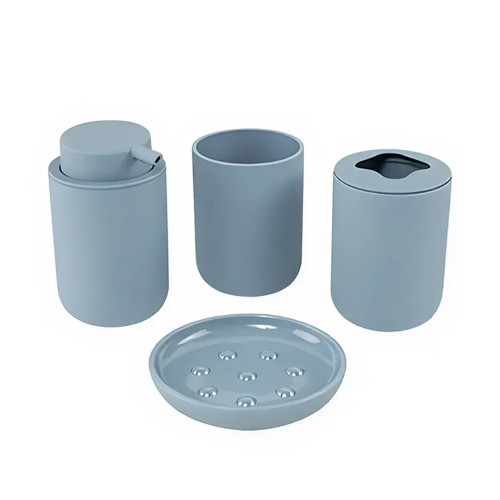 Set de Accesorios para Baño Azul - 4 Piezas IdeenstoresMX