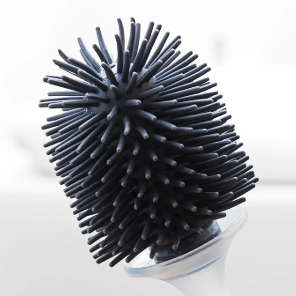 Escobilla de baño con dispensador de jabón para suelo o pared sin agujeros Innovagoods
