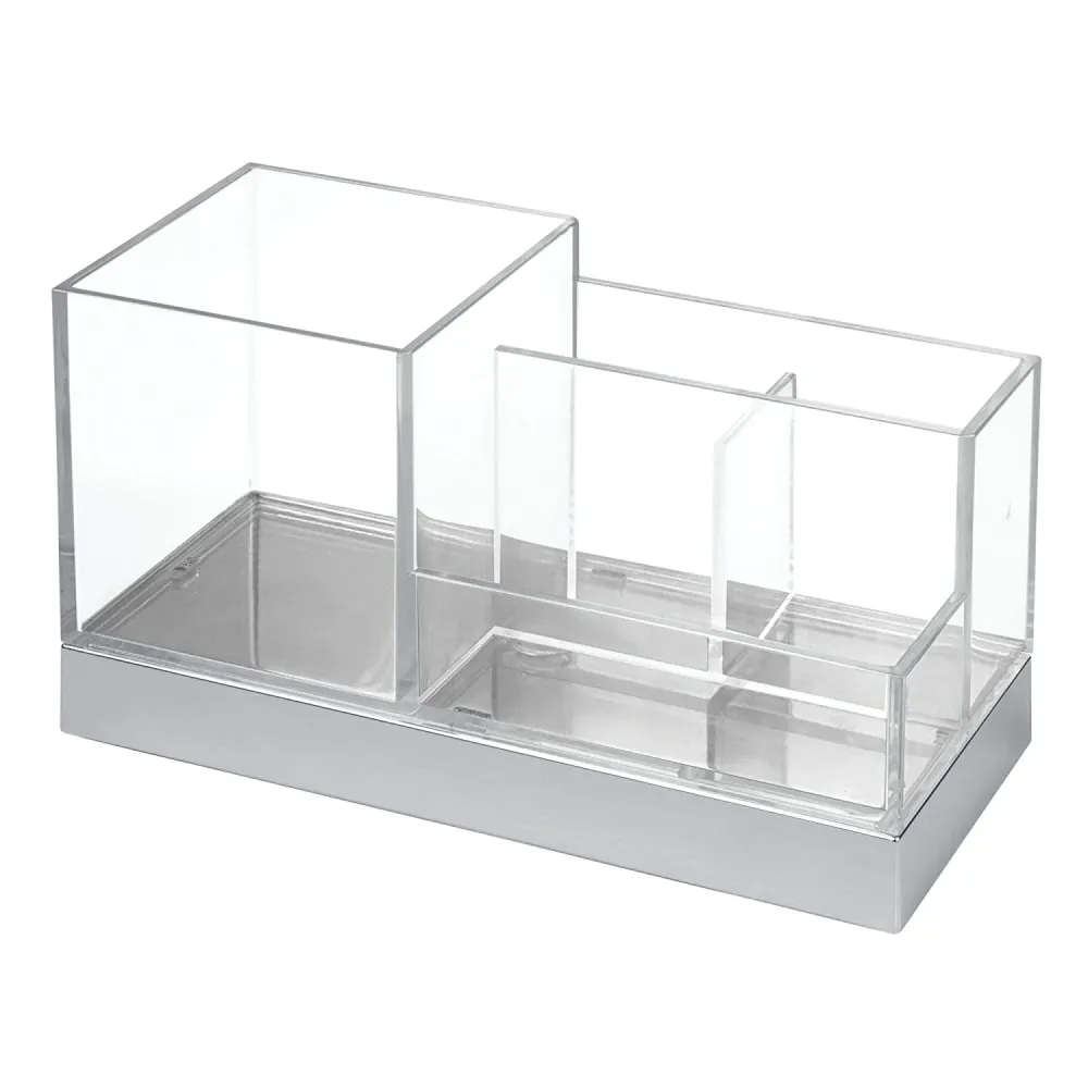 ENVASE ORGANIZADOR PARA TOCADOR - TRANSPARENTE CROMADO INTERDESIGN