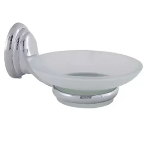 Jabonera Colomba Cromada Vidrio Empavonado