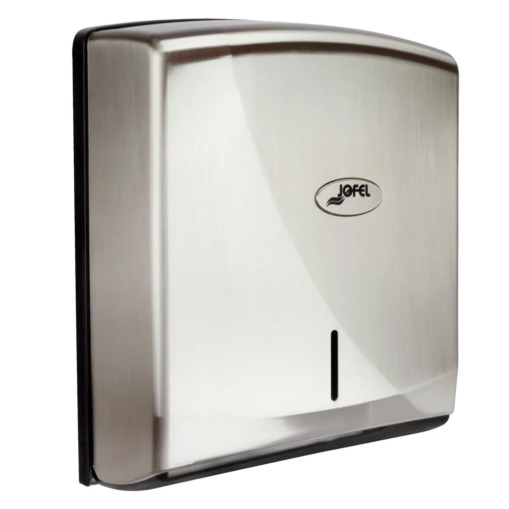 DISPENSADOR DE TOALLA INTERDOBLADA FUTURA NÍQUEL BARNIZ AH35001 JOFEL