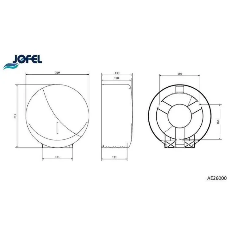 PORTAROLLO FUTURA MAXI INOX AE26000 JOFEL