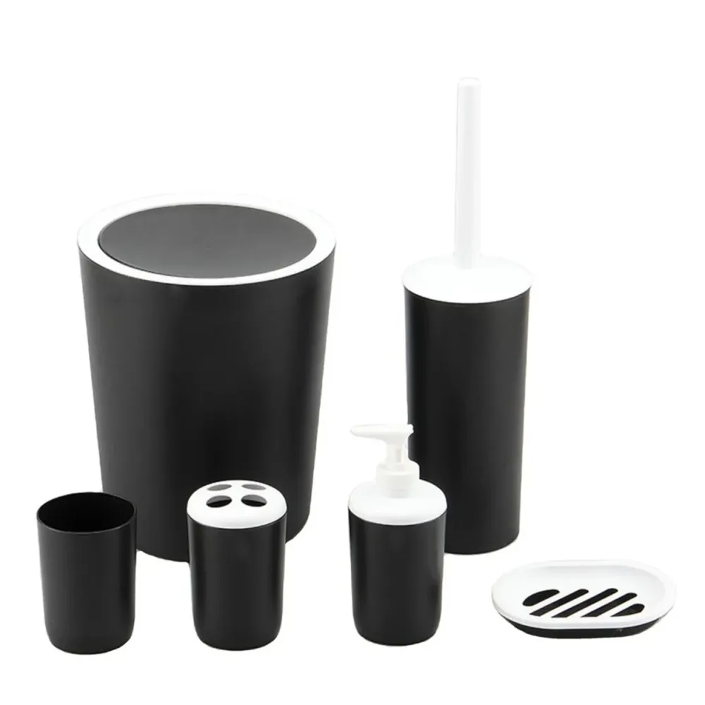 Juego de Accesorios Para Baño 6 pcs Purple