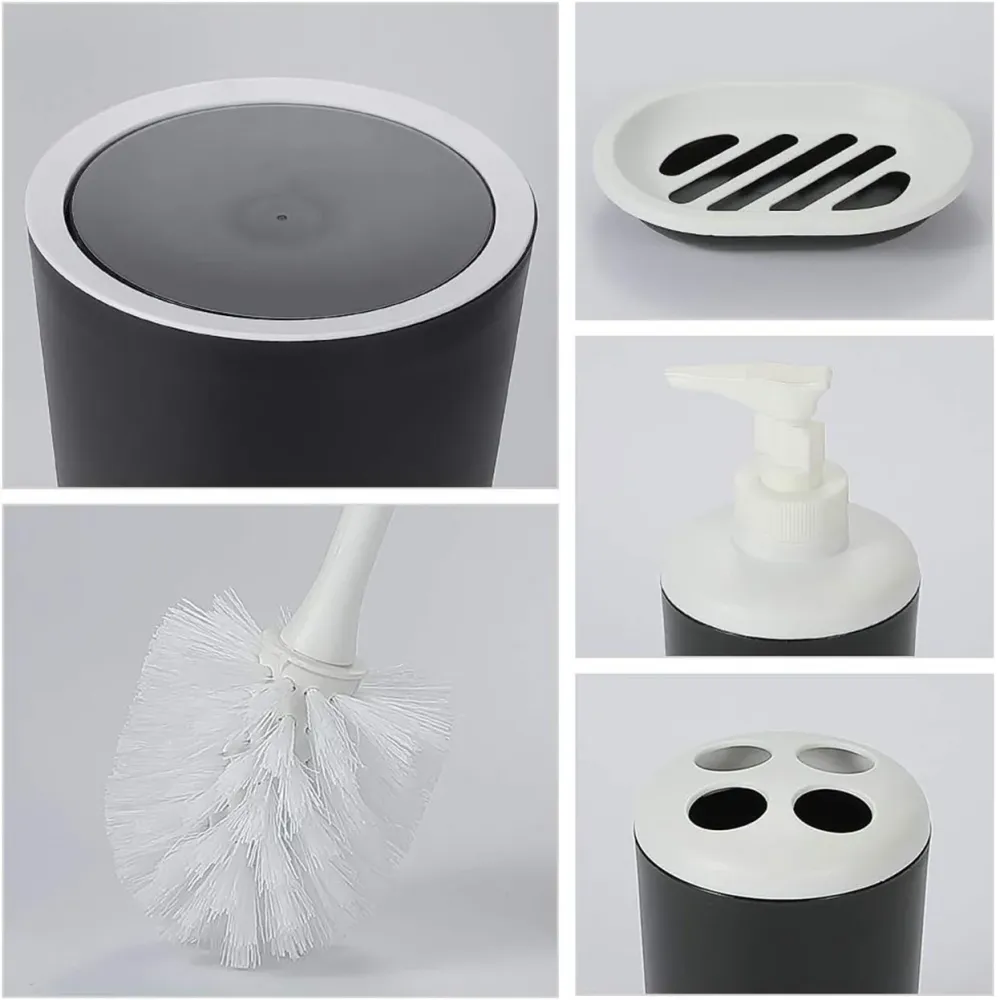Juego de Accesorios Para Baño 6 pcs Purple