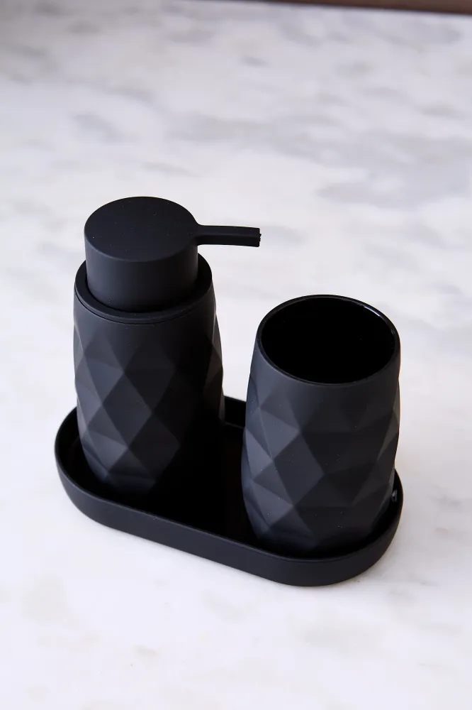 JUEGO DE BAÑO DIAMOND BLACK