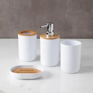 JUEGO DE BAÑO WHITE & BAMBÚ