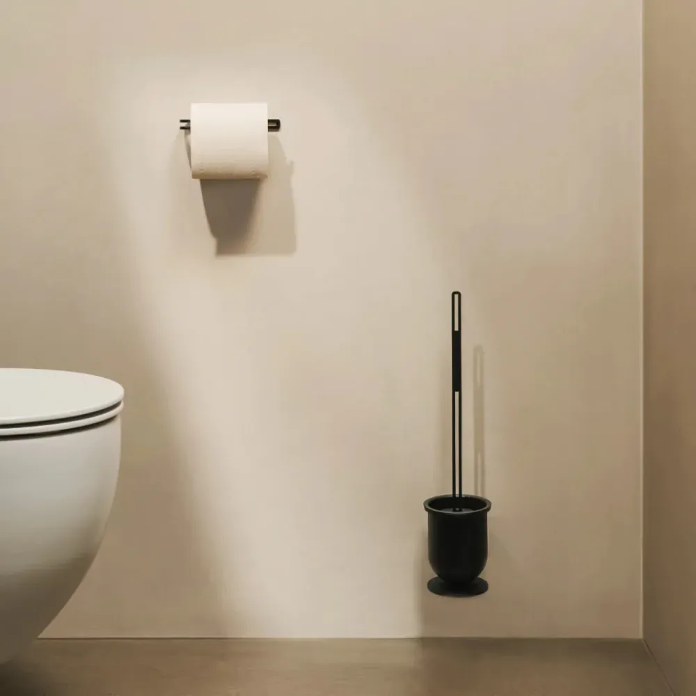 Portarrollos Sofia – porta papel higiénico minimalista de pared Negro Kaimok Design