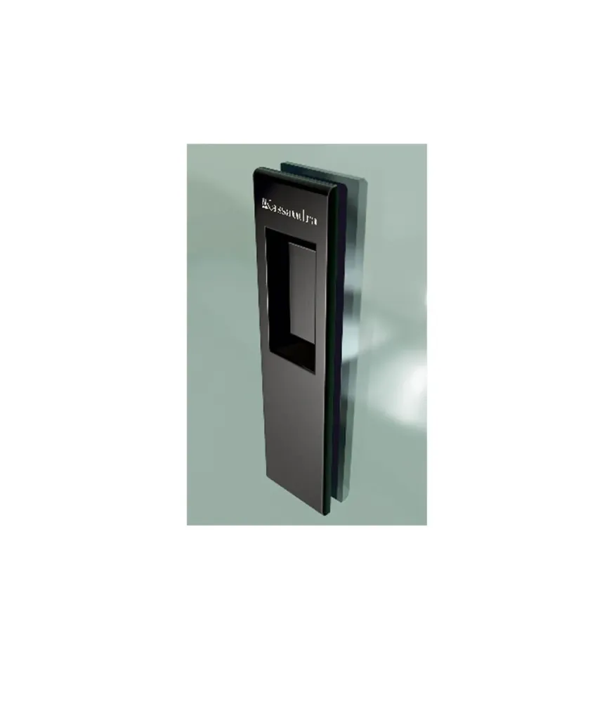 Mampara Angular SIENA IE102+BL103 de Kassandra | 1 Fijo + 1 Corredera + Lateral Fijo | Antical | 195 cm Plata