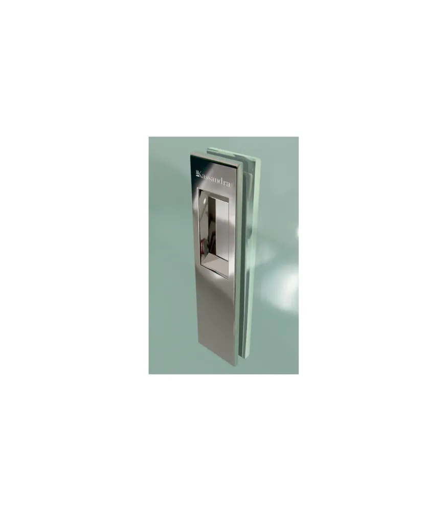 Mampara Angular SIENA IE102+BL103 de Kassandra | 1 Fijo + 1 Corredera + Lateral Fijo | Antical | 195 cm Plata