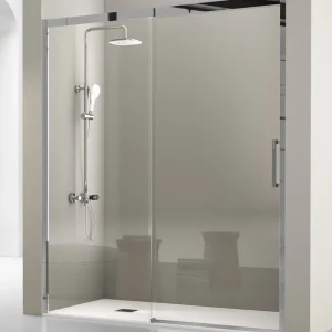 Mampara Ducha LUKA LK102 de Kassandra | Frontal 1 Fijo + 1 Puerta Corredera.