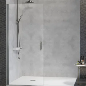 Mampara de Ducha NARDI NA520 Compacta | Para Espacios Reducidos 55-76.5 Cm | Altura 195 Cm Plata KASSANDRA