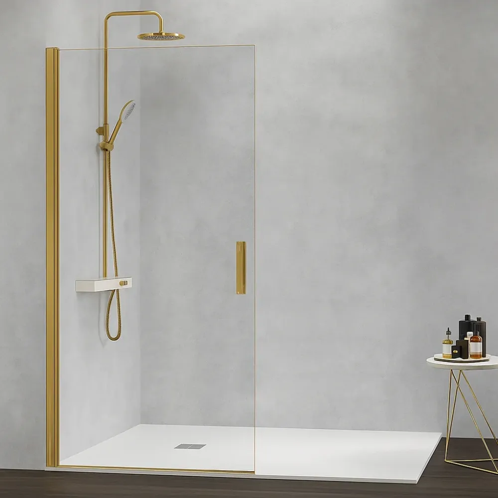 Mampara de Ducha NARDI NA520 Compacta | Para Espacios Reducidos 55-76.5 Cm | Altura 195 Cm Plata KASSANDRA