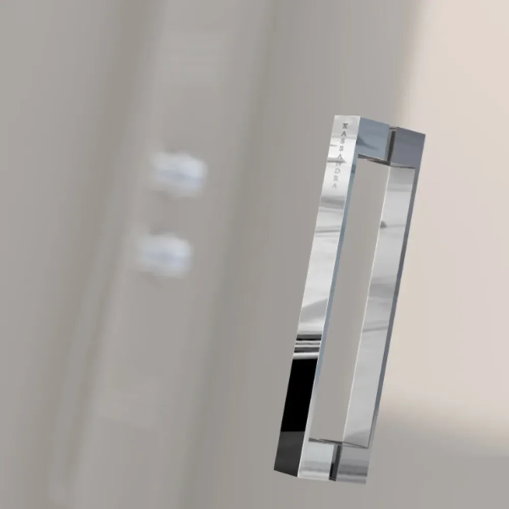 Mampara NARDI NA501 Kassandra | 2 Puertas Abatibles | Entrada Extra Ancha | Sin Perfil | Easy Clean | 195 Cm Plata