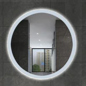 ESPEJO LED REDONDO PLATEADO C/LUZ BLANCA KENNEDY STRUCTURES CORP.