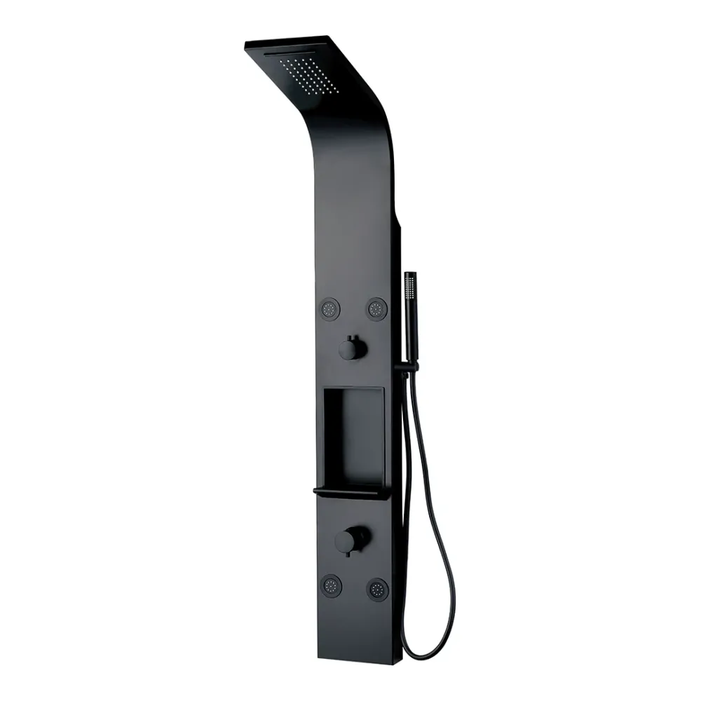 PANEL DE DUCHA D/ACERO INOXIDABLE NEGRO 145*20CM KENNEDY STRUCTURES CORP.