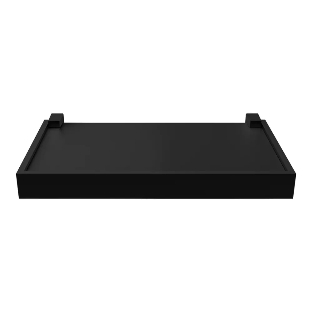 REPISA RECTA DUETTO 1,5X20X40CM NEGRO CON SOPORTE Y BORDA NEGRO KENNEDY STRUCTURES CORP.