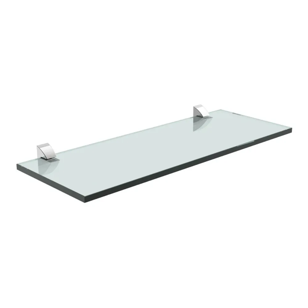 REPISA RECTA DE VIDRIO VETRO 0,8X15X40CM CON SOPORTE CROMADO KENNEDY STRUCTURES CORP.