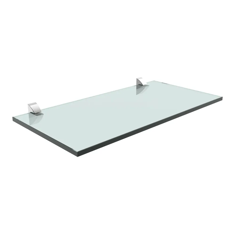 REPISA RECTA DE VIDRIO VETRO 0,8X20X40CM CON SOPORTE CROMADO KENNEDY STRUCTURES CORP.