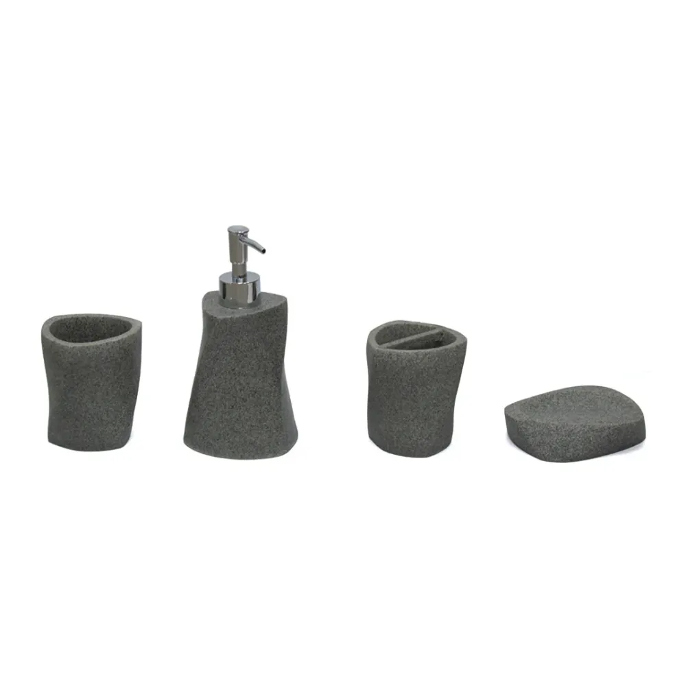 SET/4 ACCESORIOS PARA BAÑO GRIS CLARO KENNEDY STRUCTURES CORP.