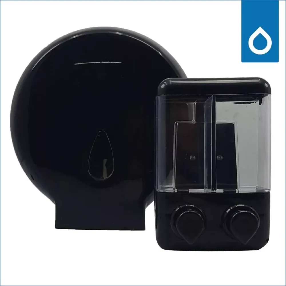 Kit Dispensador De Jabón Doble Y Dispensador De Papel