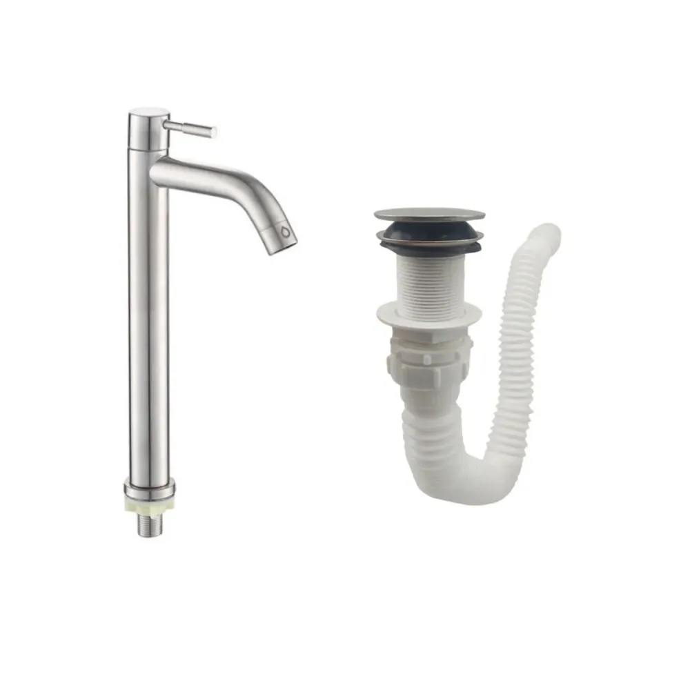 Kit Griferí Lavamanos Alta + Desagüe Push