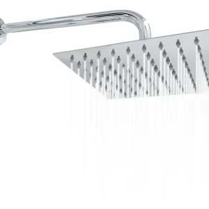 Regadera Ducha Metalica Cuadrada 25 Cms-cromo Incluye Tubo KIT