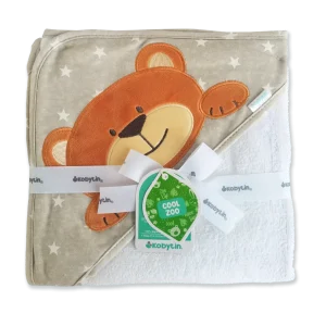 KOBYTIN TOALLA CON CAPUCHA OSO MARRON