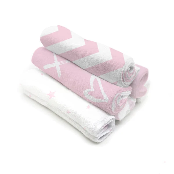 KUSHIES BABY TOALLAS WASH CLOTHS SINGLE PLY 6PK GIRL